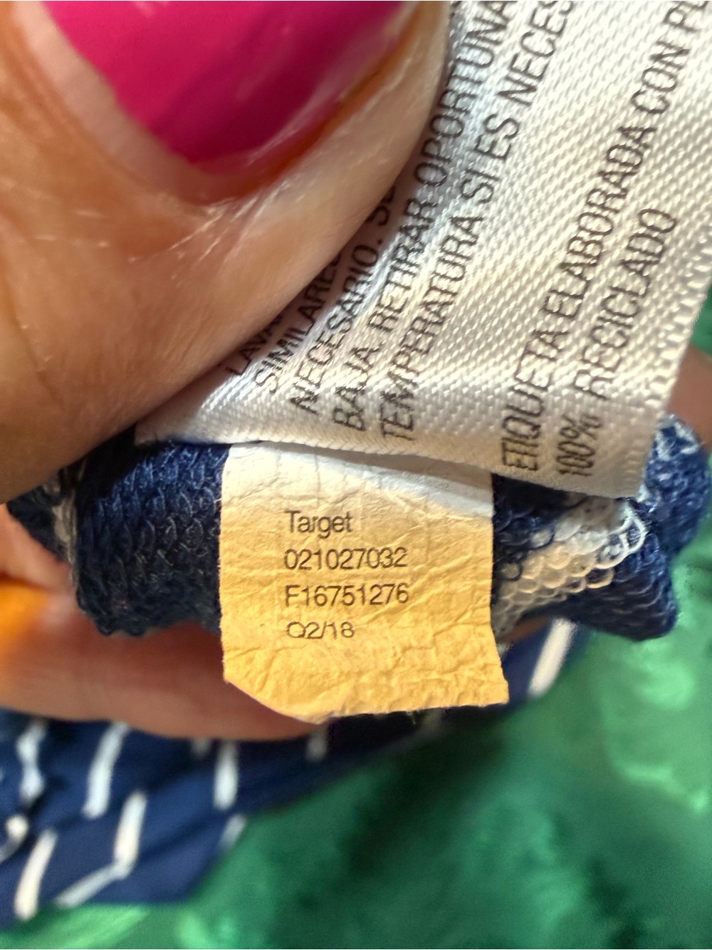Ava & Viv Navy and White Striped V-Neck Drawstring Tee NWOT - Picture 7 of 8